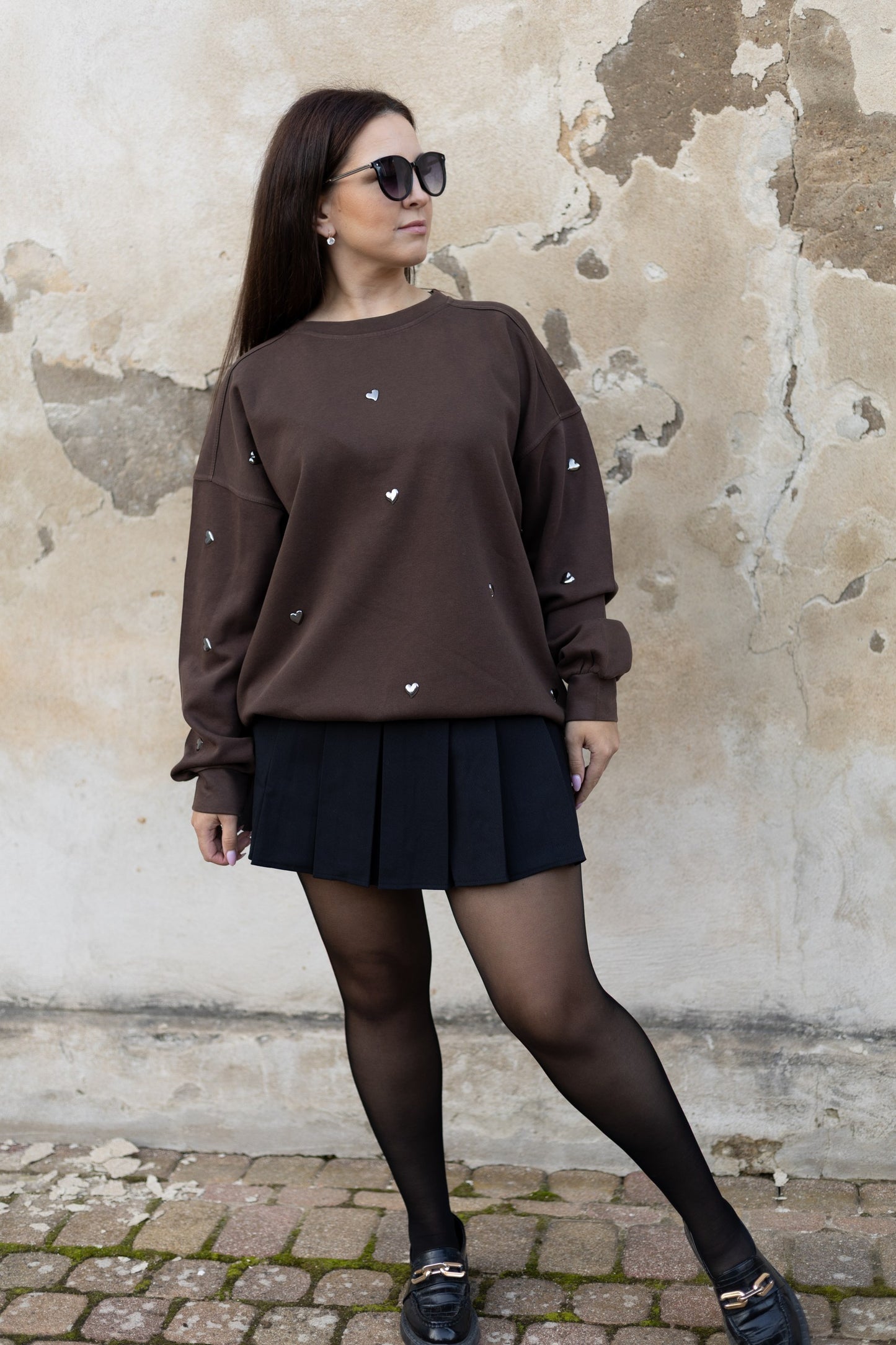 Oversize DŽEMPERIS - brūns