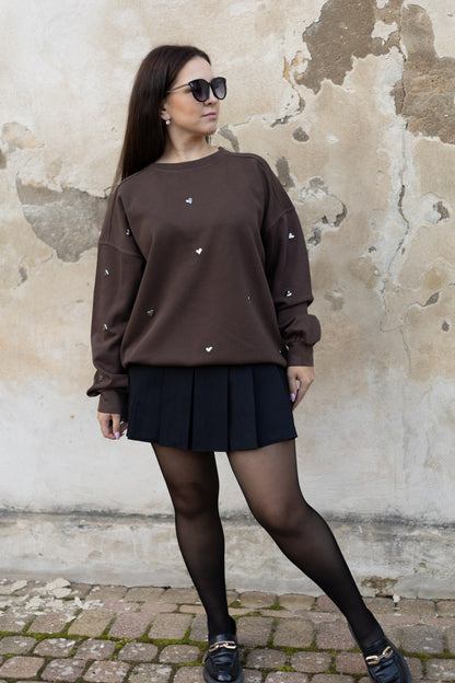 Oversize DŽEMPERIS - brūns