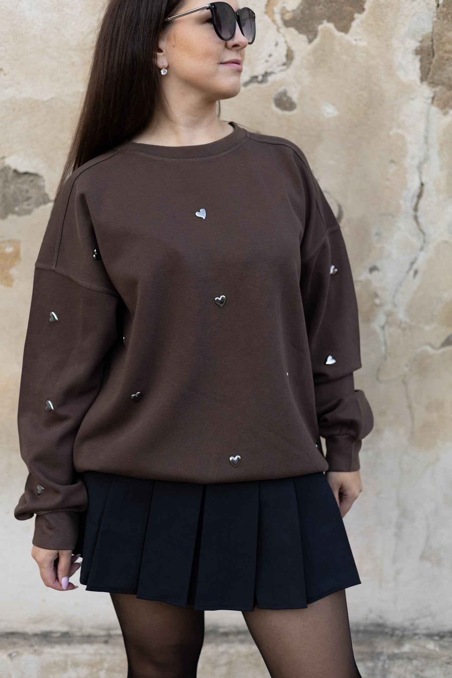 Oversize DŽEMPERIS - brūns