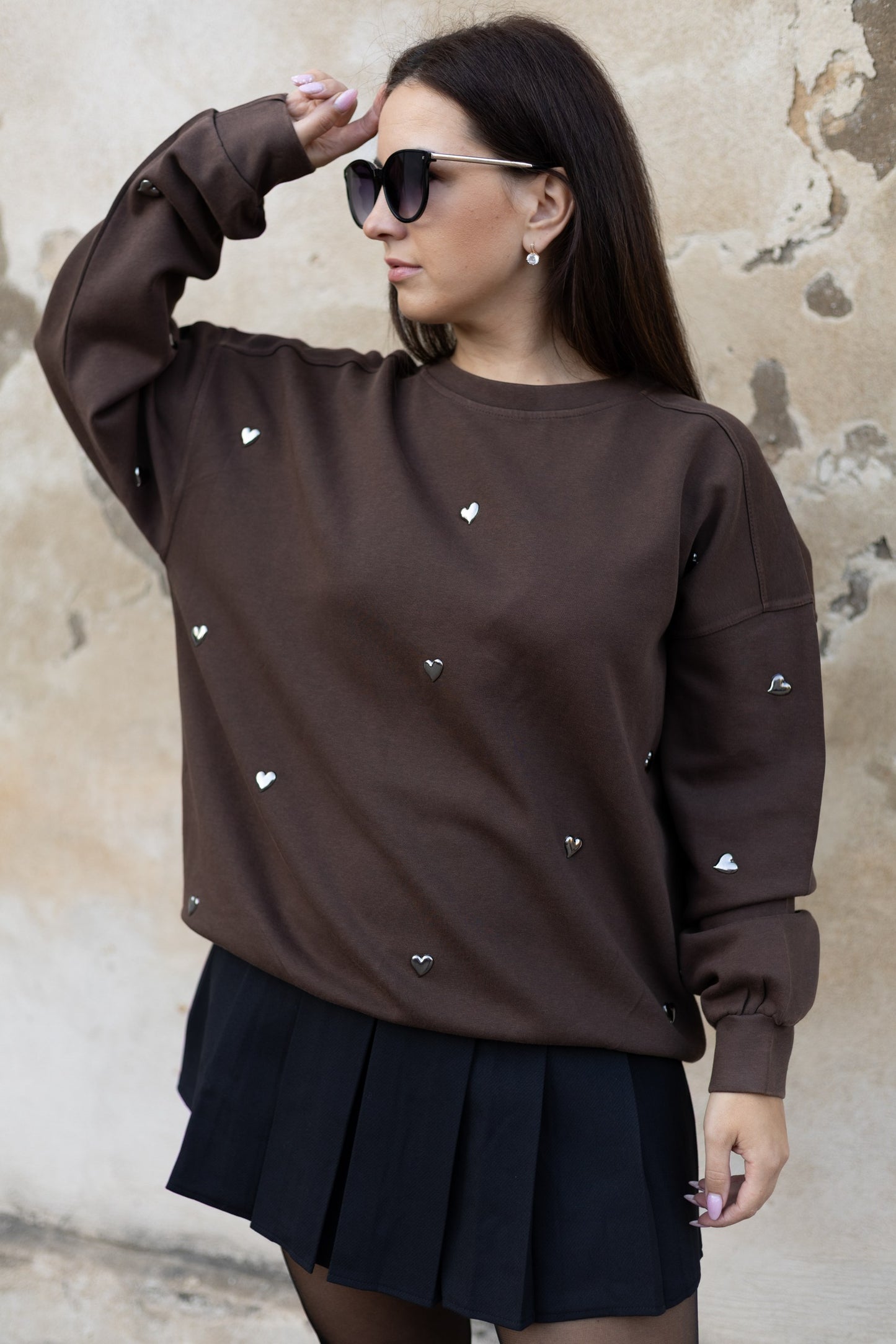 Oversize DŽEMPERIS - brūns