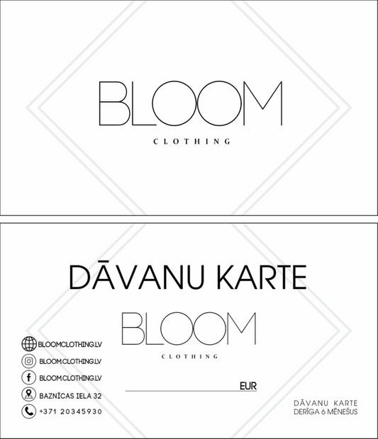 ''BLOOM'' dāvanu karte